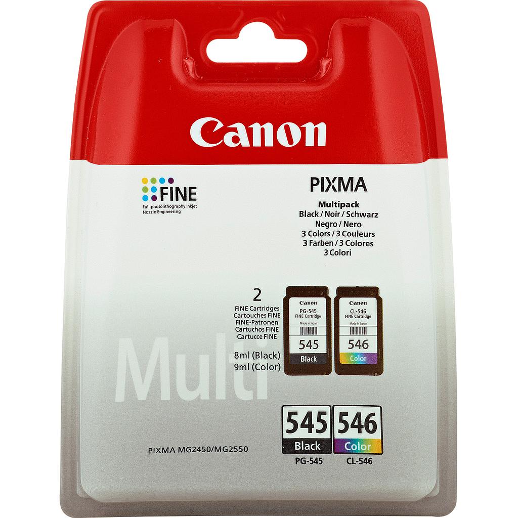 CANON - Cartuchos ORIGINALES Inyección De Tinta PG545/CL546 NG/TRI (Ref.8287B006)