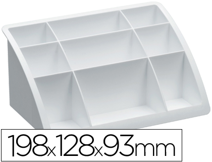OFFISYS - ORGANIZADOR SOBREMESA PLASTICO TIMELESS BLANCO 198X128X93 MM (Ref.1133-100000)