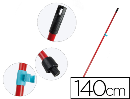 PALO DE ESCOBA O FREGONA METAL UNIVERSAL CON ADAPTADOR SP 140 CM (Ref.2114)
