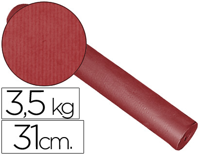 IMPRESMA - PAPEL FANTASIA KRAFT LISO KFC -BOBINA 31 CM -3,5 KG -COLOR BURDEOS (Ref.KFC-B)