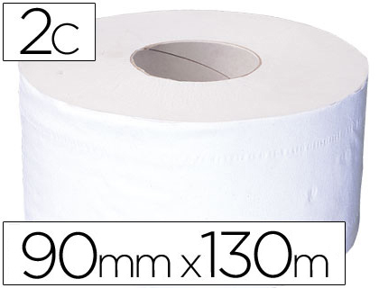 PAPEL HIGIENICO JUMBO 2 CAPAS RECICLADO -ROLLO CON 130 MTS. -PARA DISPENSADOR 925 (Ref.10220204)