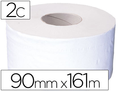 PAPEL HIGIENICO JUMBO 2/C BLANCO-MANDRIL DE 62,5 MM -PARA DISPENSADOR 325 (Ref.10220211)