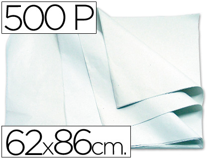 PAPEL MANILA 62X86 BLANCO -PAQUETE DE 500 HOJAS 
