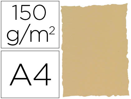 MICHEL - PAPEL PERGAMINO DIN A4 TROQUELADO 150 GR COLOR PARCHMENT OCRE PAQUETE DE 25 HOJAS (Ref.2605)