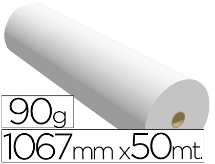 PAPEL REPROGRAFIA PARA PLOTTER 1067MMX50MT 90GR IMPRESION INK-JET (Ref.1067X50 90)