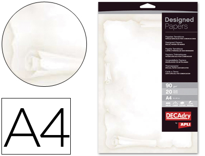 PAPEL TEMATICO DECADRY LINE PERGAMINO PAQUETE DE 20 HOJAS (Ref.11965)