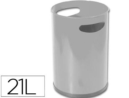 SIE - PAPELERA METALICA CON ASAS 101 GRIS -32X21 CM (Ref.101-G)