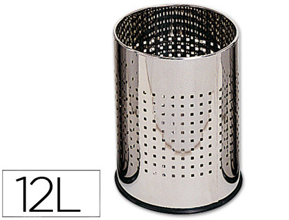 PAPELERA METALICA PERFORADA CROMADA -250X325 MM (Ref.GY9903)