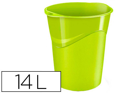 CEP - PAPELERA PLASTICO VERDE 14 LITROS (Ref.1002800301)