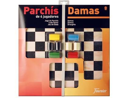 FOURNIER - PARCHIS CON DAMAS TABLERO GRANDE 4 JUGADORES 41X40X4,5 (Ref.28981)