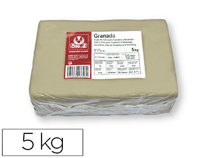SIO-2 - PASTA DE MODELAR GRES GRANADA PARA ESCULTURA Y MODELADO PAQUETE DE 5 KG (Ref.13320100)