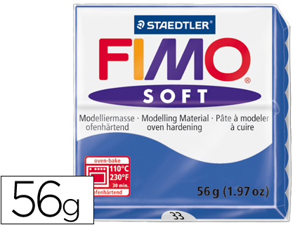 STAEDTLER - PASTA FIMO SOFT 56 GR COLOR AZUL BRILLANTE (Ref.8020-33)