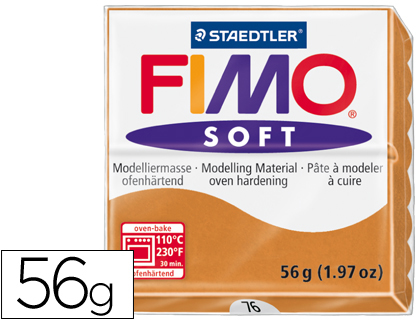 STAEDTLER - PASTA FIMO SOFT 56 GR COLOR COGÑAC (Ref.8020-76)