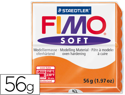 STAEDTLER - PASTA FIMO SOFT 56 GR COLOR NARANJA (Ref.8020-42)