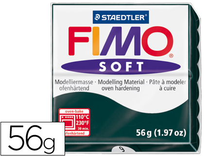 STAEDTLER - PASTA FIMO SOFT 56 GR COLOR NEGRO (Ref.8020-9)