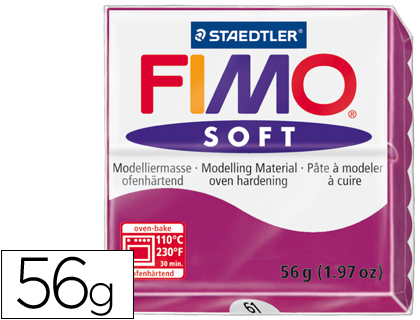STAEDTLER - PASTA FIMO SOFT 56 GR COLOR PURPURA (Ref.8020-61)