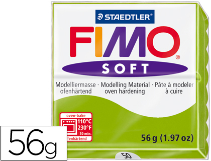 STAEDTLER - PASTA FIMO SOFT 56 GR COLOR VERDE MANZANA (Ref.8020-50)