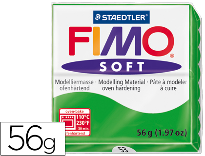 STAEDTLER - PASTA FIMO SOFT 56 GR COLOR VERDE TROPICAL (Ref.8020-53)