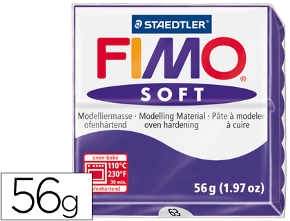 STAEDTLER - PASTA FIMO SOFT 56 GR COLOR VIOLETA OSCURO (Ref.8020-63)