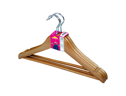 PERCHA DE MADERA INFANTIL PACK DE 3 UNIDADES (Ref.613401)