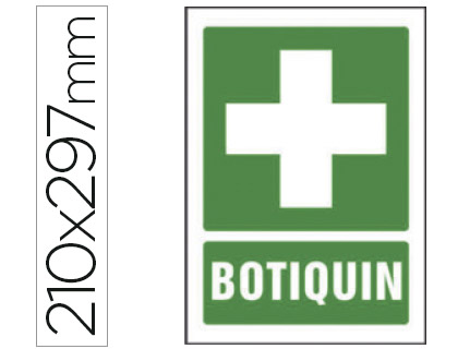 SYSSA - PICTOGRAMA SEÑAL DE BOTIQUIN EN PVC 210X297 MM (Ref.5048)