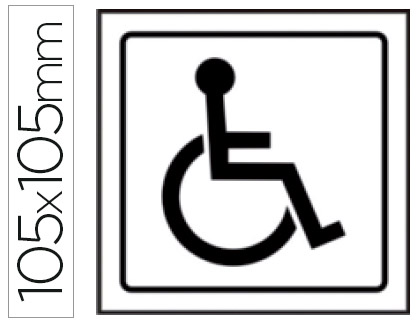 SYSSA - PICTOGRAMA SEÑAL DE MINUSVALIDOS EN PVC 105X105 MM (Ref.1550)