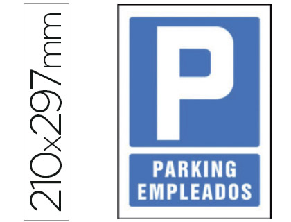 SYSSA - PICTOGRAMA SEÑAL DE PARKING EMPLEADOS EN PVC 210X297 MM (Ref.106)