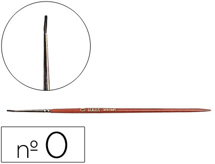 LIDERPAPEL - PINCELES ACUARELA Nº 0 -VIROLA CROMADA PELO ENGOMADO (Ref.PI13)