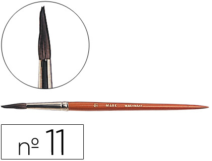 LIDERPAPEL - PINCELES ACUARELA Nº 11 -VIROLA CROMADA PELO ENGOMADO (Ref.PI11)