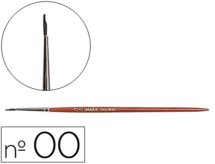 LIDERPAPEL - PINCELES ACUARELA Nº00 -VIROLA CROMADA PELO ENGOMADO (Ref.PI00)