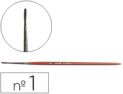 LIDERPAPEL - PINCELES ACUARELA Nº1 -VIROLA CROMADA PELO ENGOMADO (Ref.PI01)