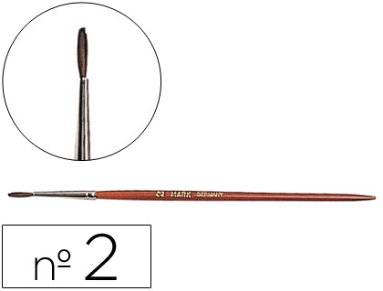 LIDERPAPEL - PINCELES ACUARELA Nº2 -VIROLA CROMADA PELO ENGOMADO (Ref.PI02)