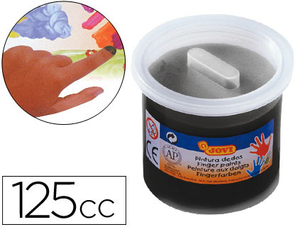 JOVI - PINTURA A DEDOS 125 CC -NEGRO (Ref.56030)