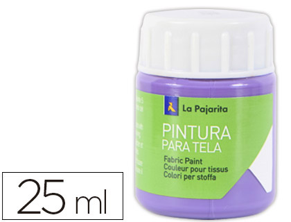 LA PAJARITA - PINTURA PARA TELA LILA 25 ML (Ref.T-13)