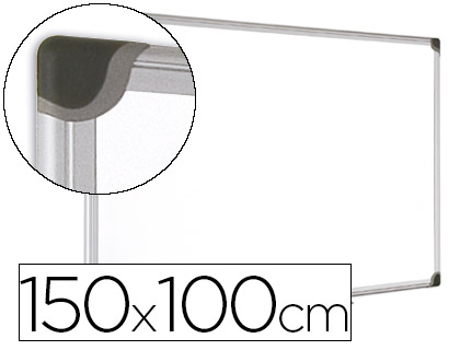 BI-OFFICE - PIZARRA BLANCA MAGNETICA MAYA W CERAMICA VITRIFICADA MARCO DE ALUMINIO 150 X 100 CM CON BANDEJA PARA (Ref.CR0901178)