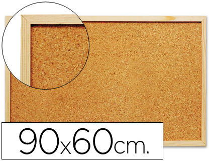 Q-CONNECT - PIZARRA CORCHO 90X60 CM MARCO DE MADERA (Ref.KF03567)