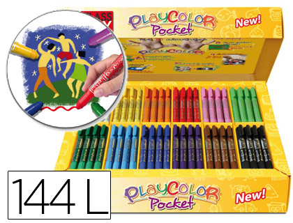 PLAYCOLOR - 144 TEMPERAS SOLIDAS 5GR SURT (Ref.10601)