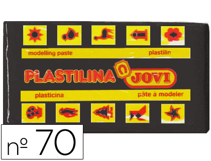 JOVI - PLASTILINA 70 NEGRO -UNIDAD -TAMAÑO PEQUEÑO (Ref.70-15)