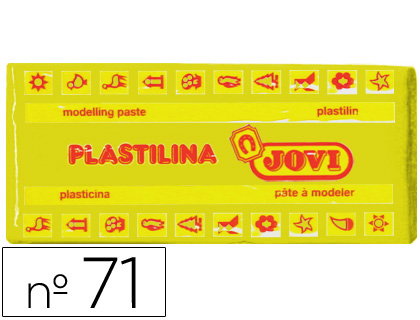 JOVI - PLASTILINA 71 AMARILLO OSCURO -UNIDAD -TAMAÑO MEDIANO (Ref.71-03)