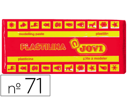 JOVI - PLASTILINA 71 ROJO -UNIDAD -TAMAÑO MEDIANO (Ref.71-05)