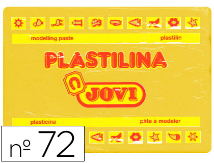 JOVI - PLASTILINA 72 AMARILLO OSCURO -UNIDAD -TAMAÑO GRANDE (Ref.72-03)