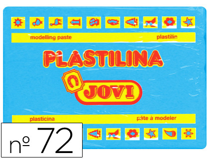 JOVI - PLASTILINA 72 AZUL CLARO -UNIDAD -TAMAÑO GRANDE (Ref.72-12)