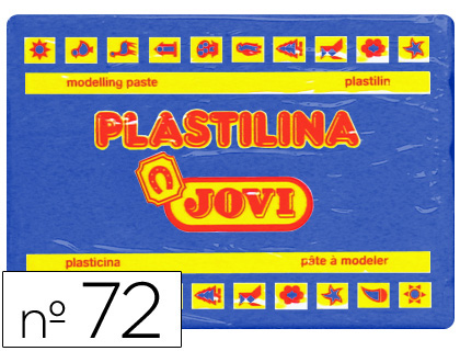 JOVI - PLASTILINA 72 AZUL OSCURO -UNIDAD -TAMAÑO GRANDE (Ref.72-13)