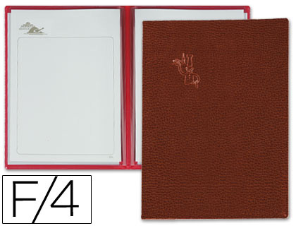 PARDO - PORTA MENUS 4 FUNDAS CON LAMINAS LITOGRAFIADAS MARRON (Ref.435006)