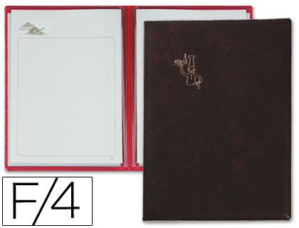 PARDO - PORTAMENUS 4 FUNDAS CON LAMINAS LITOGRAFIADAS NEGRO (Ref.435001)