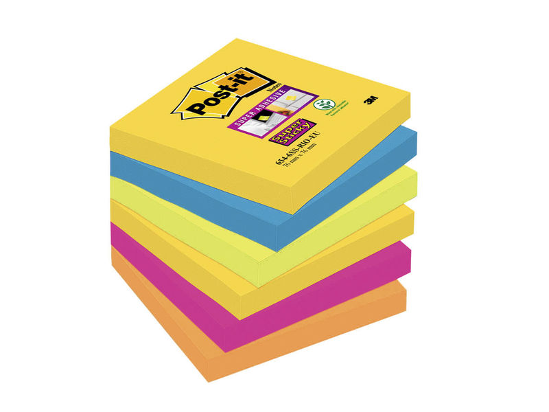 POST-IT - Notas adhesivas Rio Janeiro Pack 6 blocs 76x76mm 654-6SS-RIO-EU (Ref.70005250264)