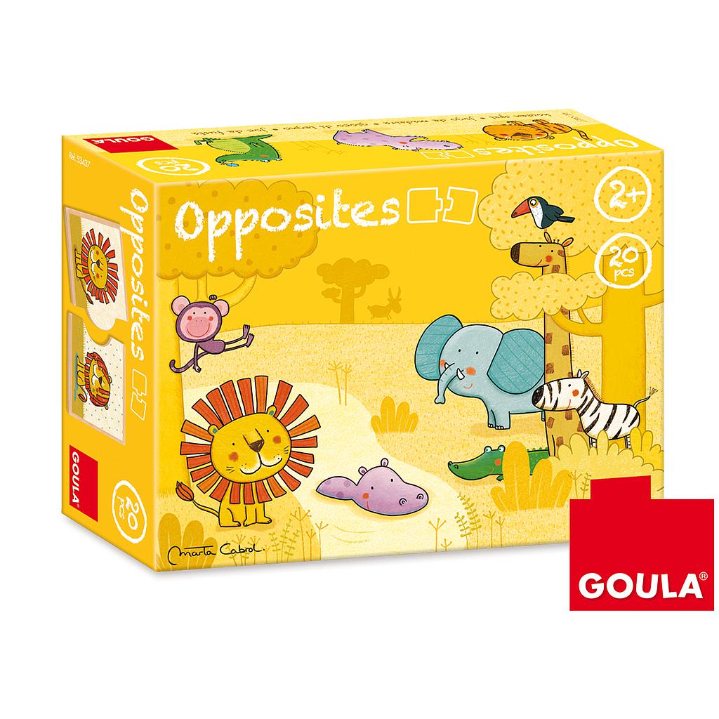 GOULA - PUZZLE MADERA 20 PIEZAS CONTRARIOS LEO EL REY DE LA SELVA (Ref.53437)