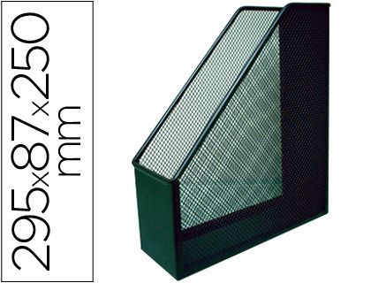 Q-CONNECT - REVISTERO METALICO REJILLA GXA29 NEGRO 87X295X250MM (Ref.KF00862)