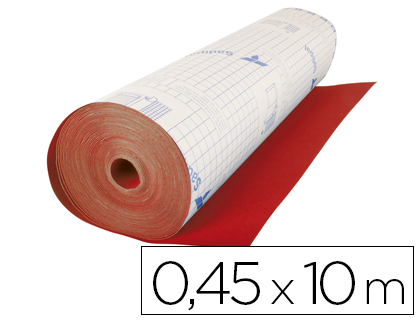 ROLLO ADHESIVO ESPECIAL ANTE COLOR ROJO ROLLO DE 10 MT (Ref.06702)