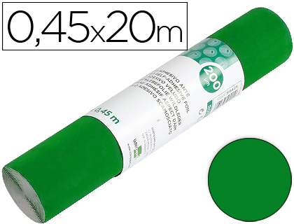 LIDERPAPEL - ROLLO ADHESIVO UNICOLOR VERDE BRILLO ROLLO DE 0,45 X 20 MT (Ref.RO06)